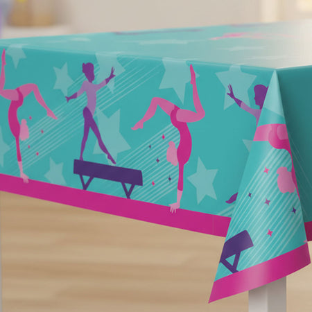 Gymnastics Party Paper Tablecloth - 1.37m x 2.59m