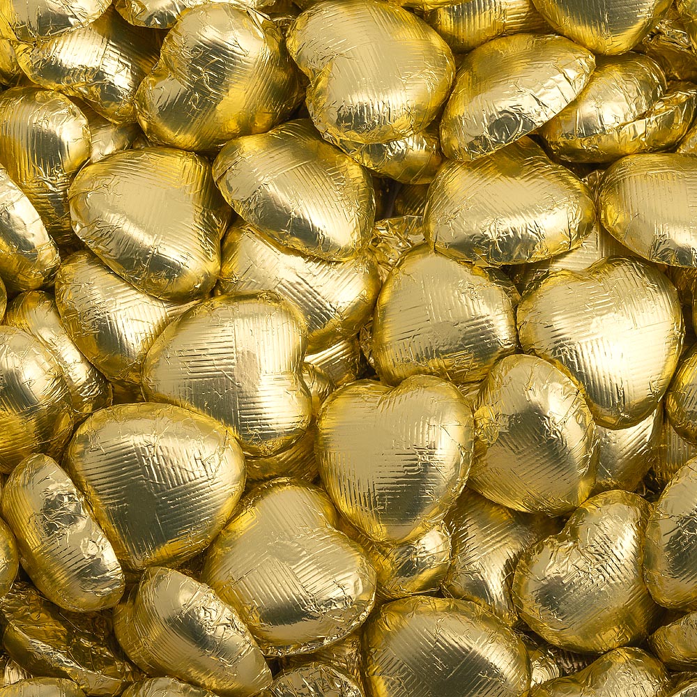 Chocolate Heart - Gold - Each - 6g