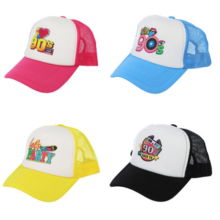90's Themed Cap Hats - Assorted Designs - Each