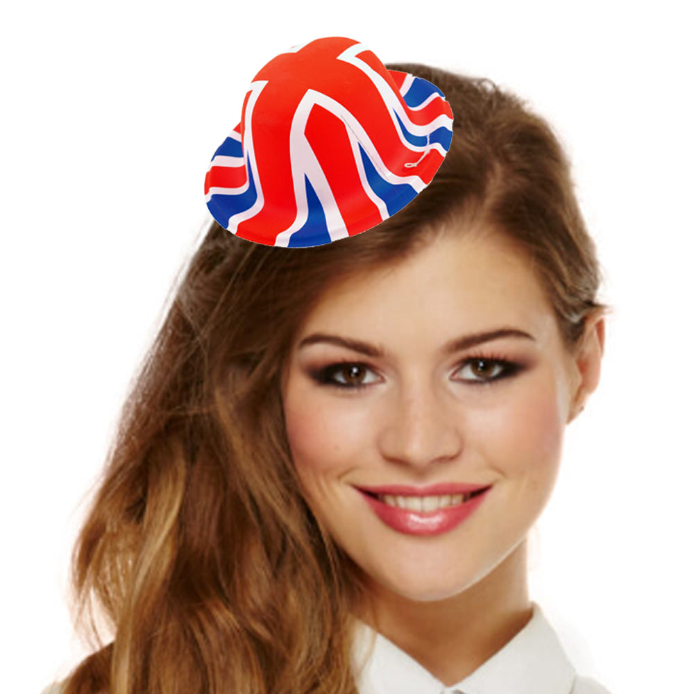 Mini Union Jack Plastic Bowler Hat