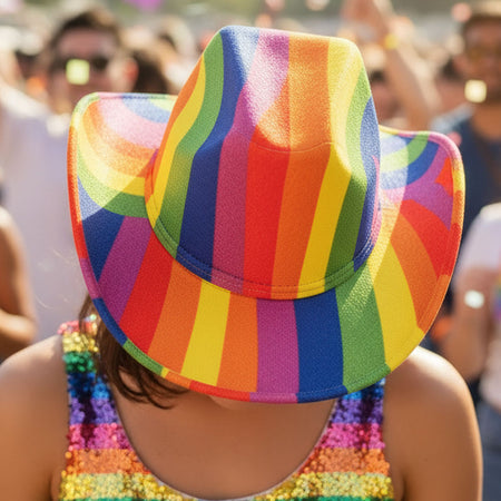 Rainbow Pride Cowboy Hat