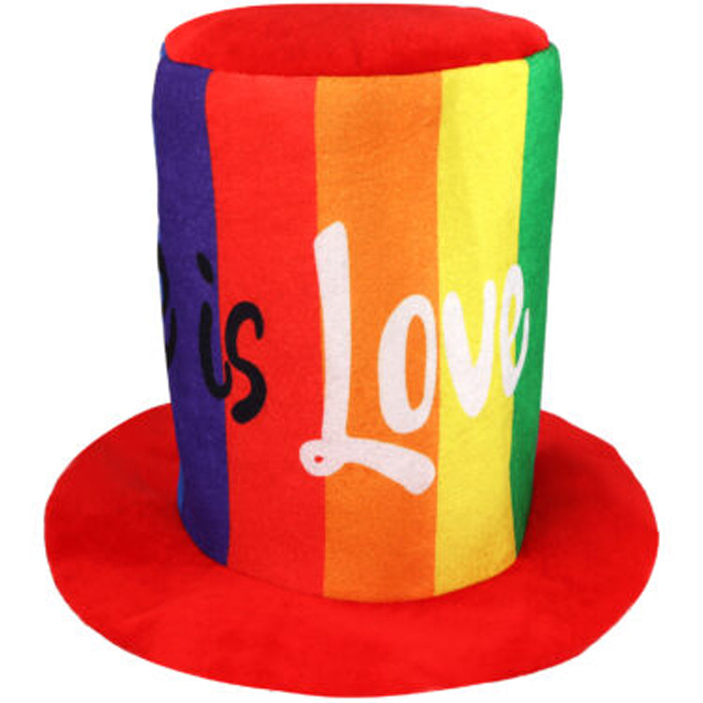 Rainbow Pride ‘Love is Love’ Tall Top Hat