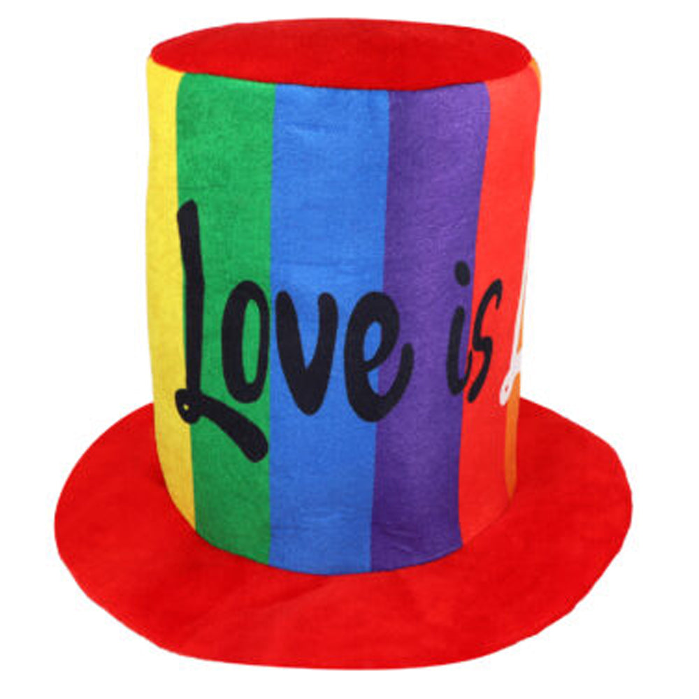 Rainbow Pride ‘Love is Love’ Tall Top Hat