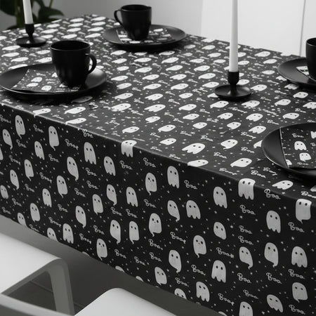 Ghost Plastic Wipe Clean Tablecloth - 132cm x 178cm