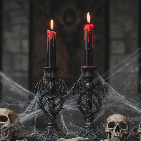 Halloween Bleeding Tapered Candles - 22cm - Pack of 2