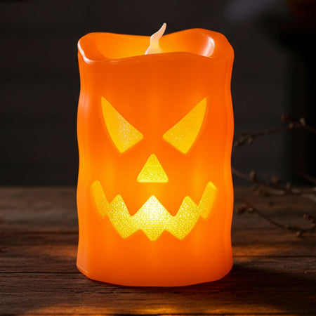 LED Pumpkin Candle - 10cm