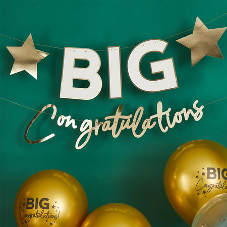 Big Congratulations Card Banner Decoration - 2.5m