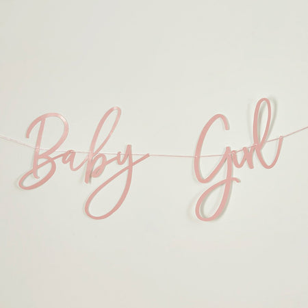 Baby Girl Pink Card Banner - 2m