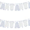 Blue Baby Shower Baby Grow Garland Decoration - 2.5m