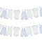 Blue Baby Shower Baby Grow Garland Decoration - 2.5m