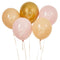 Baby Girl Latex Balloons - Pink, Nude & Gold - 12
