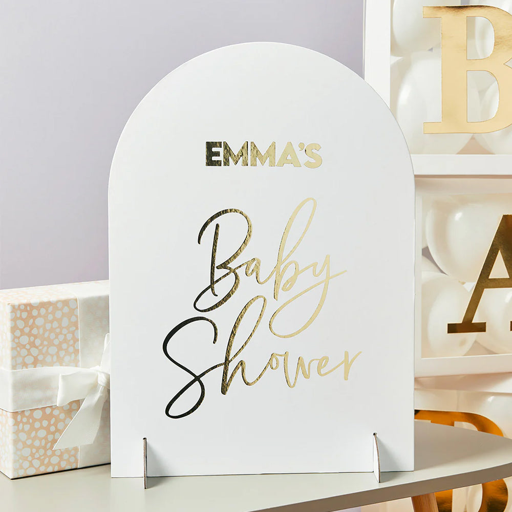 Customisable Baby Shower Sign With Stickers - 42cm x 30cm