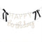 Happy Birthday Banner With Black Satin Bows - 2m