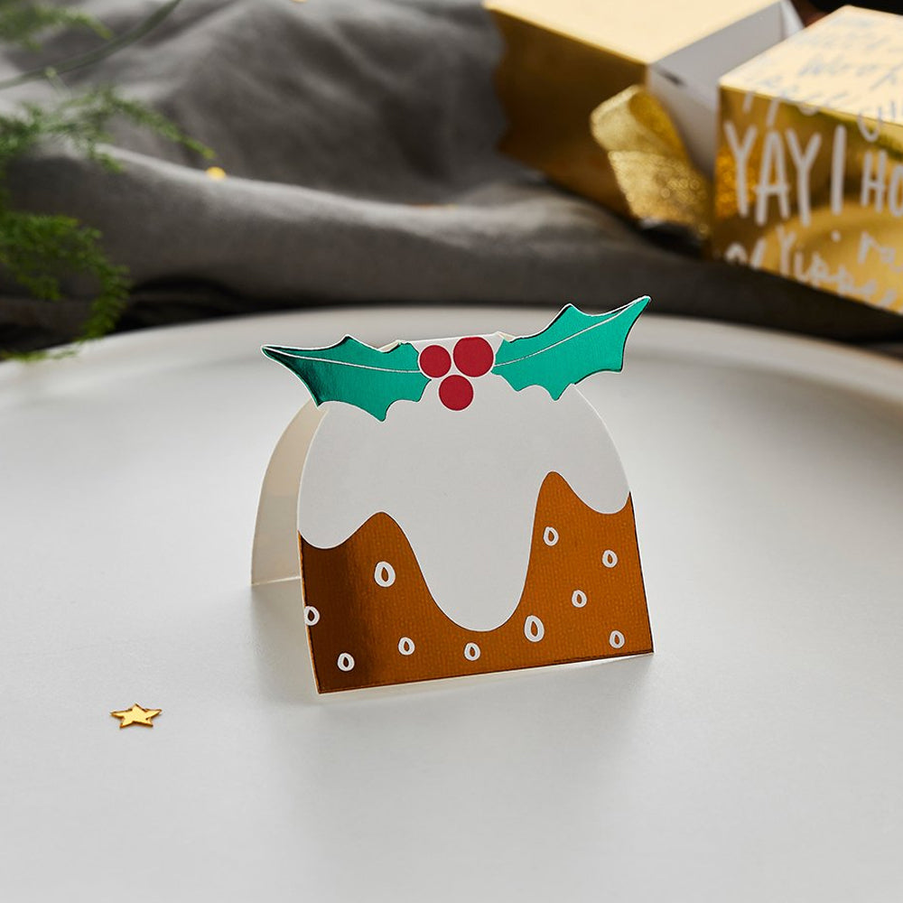 Christmas Pudding Place Cards - Pack of 10