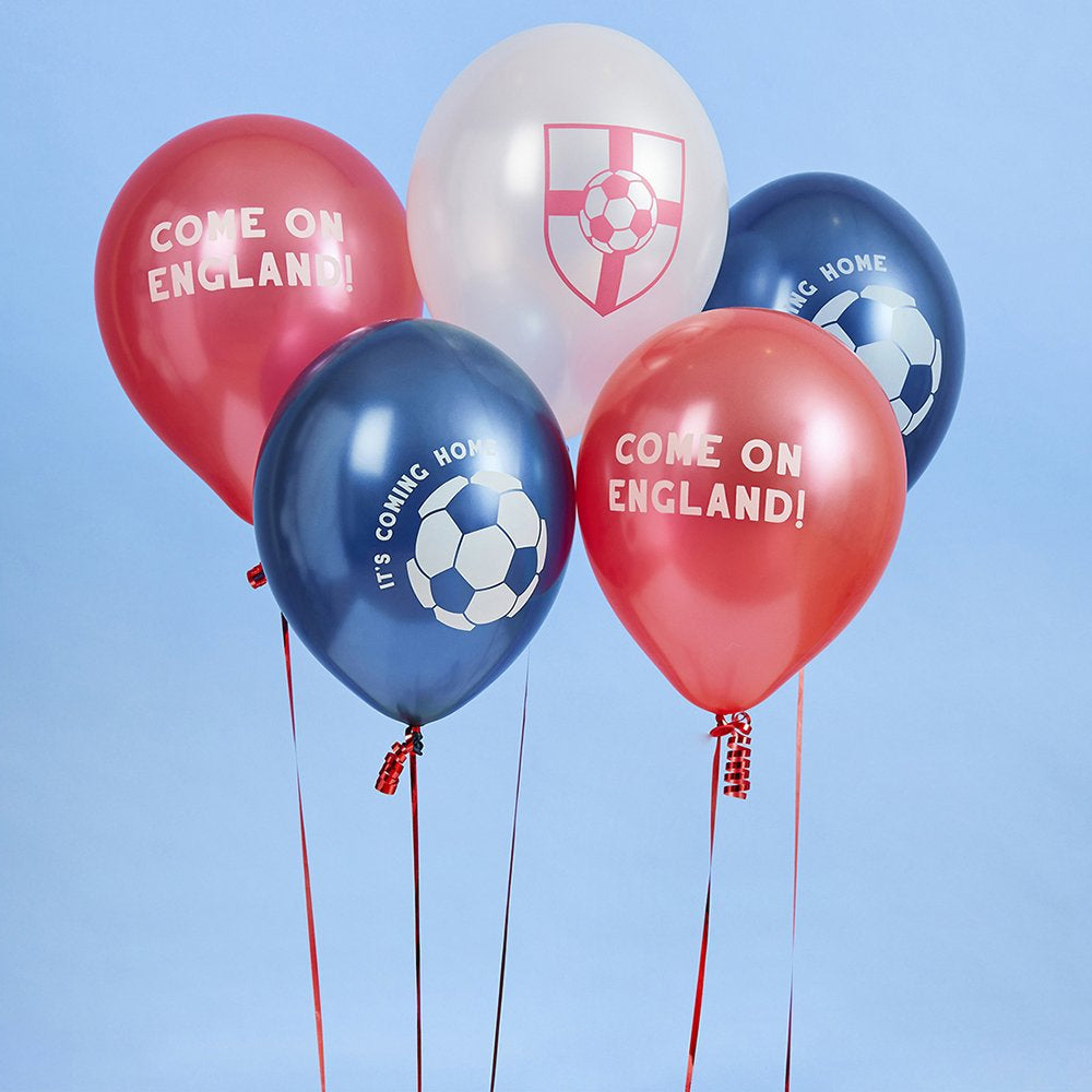 Come On England Latex Balloons - 12" -  Pack of 5