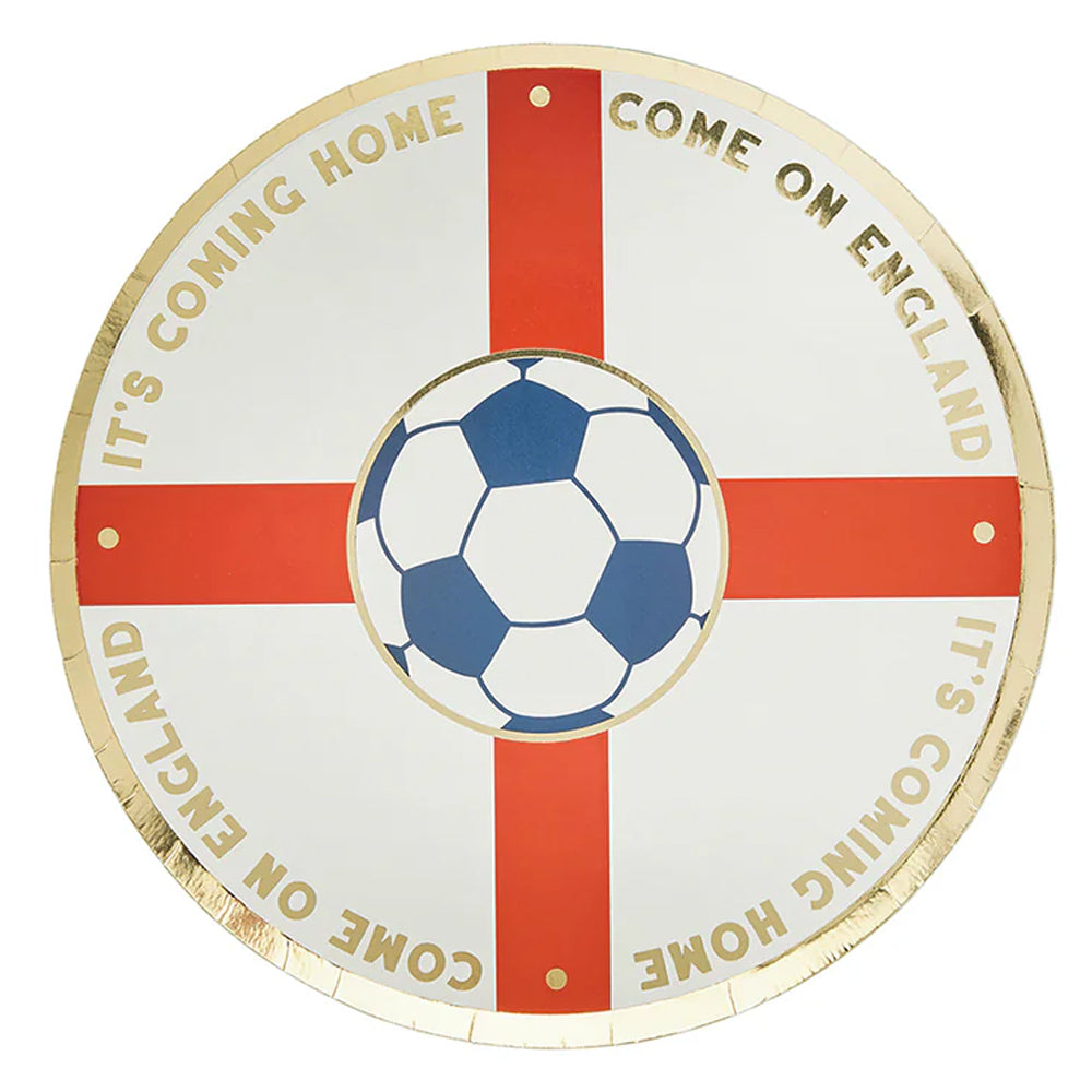 Come on England Foiled Paper Plates - Pack of 8