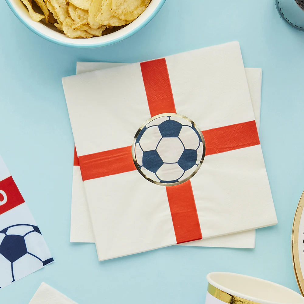 Come on England Foiled Paper Napkins - Pack of 16