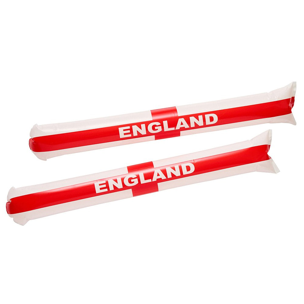 England St. George's Flag Inflatable Sticks Pack of 2 | England Fan ...
