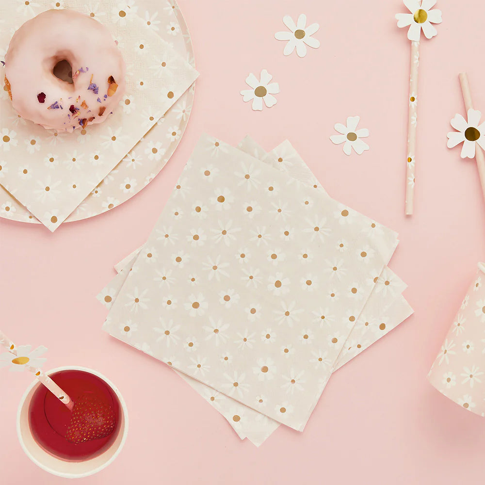 Daisy Paper Napkins - Pack of 16