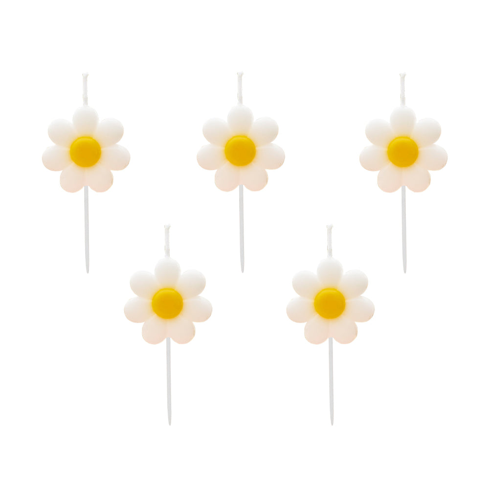 Daisy Candles - Pack of 5