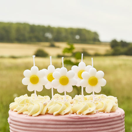 Daisy Candles - Pack of 5