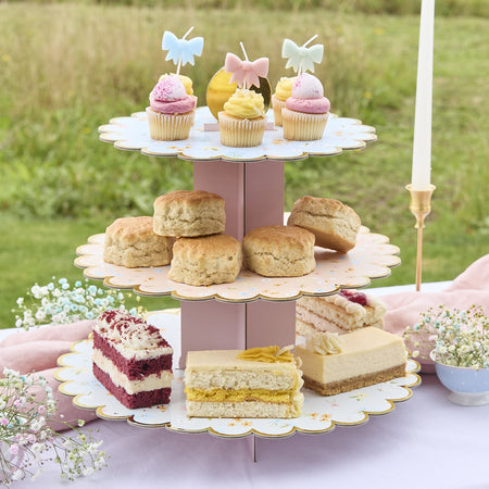 Floral 3 Tier Cake Stand