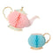 Tea Party Honeycomb Decorations - Pack of 2