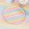 Rainbow Pastel Happy Birthday Paper Plates - Pack of 8