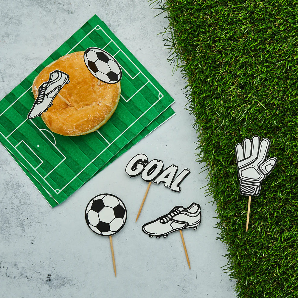 Football Food Pick and Cake Toppers - Pack of 12