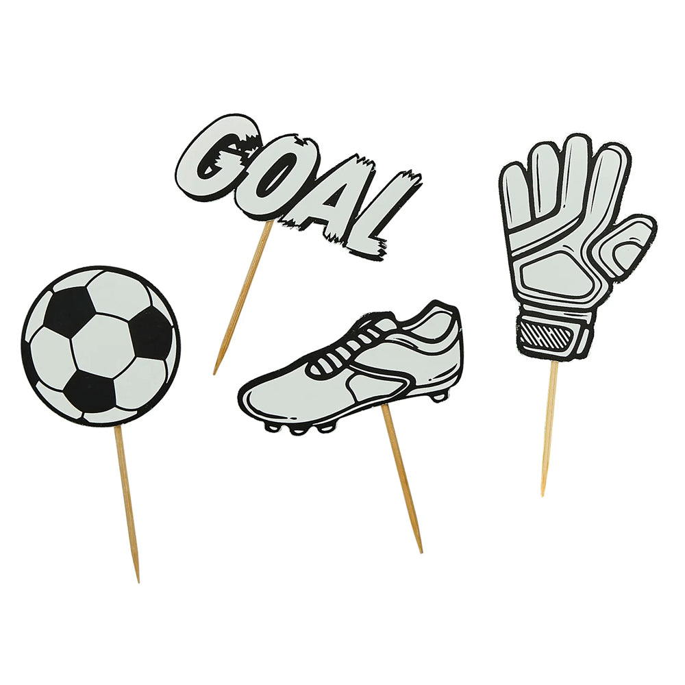 Football Food Pick and Cake Toppers - Pack of 12