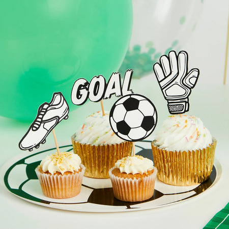 Football Food Pick and Cake Toppers - Pack of 12