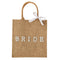 Bride Hessian Tote Bag With Pearl Detail