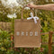 Bride Hessian Tote Bag With Pearl Detail
