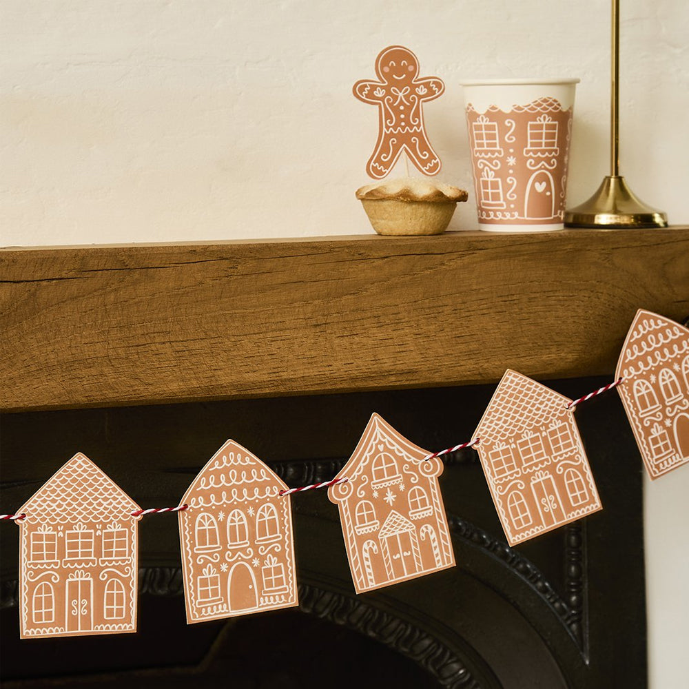 Gingerbread House Christmas Card Bunting - 2m