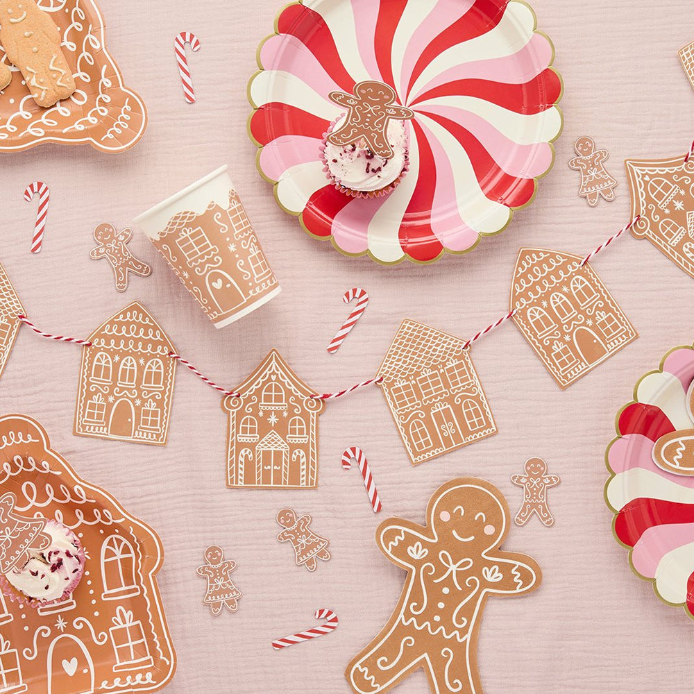 Gingerbread House Christmas Card Bunting - 2m