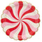 Red and Pink Candy Swirl Paper Plates - 23cm - Pack of 8