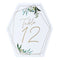 Botanical White & Gold Wedding Table Numbers - Pack of 12