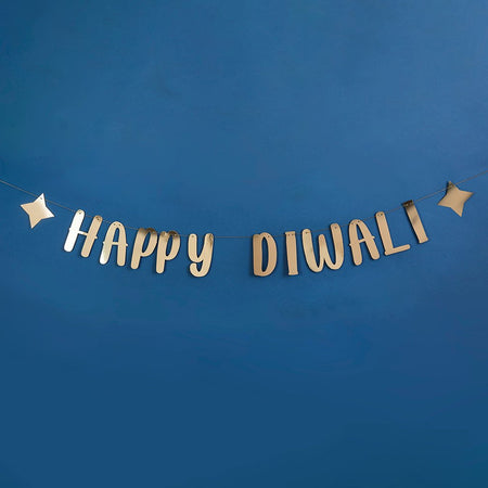 Gold Happy Diwali Banner - 2m