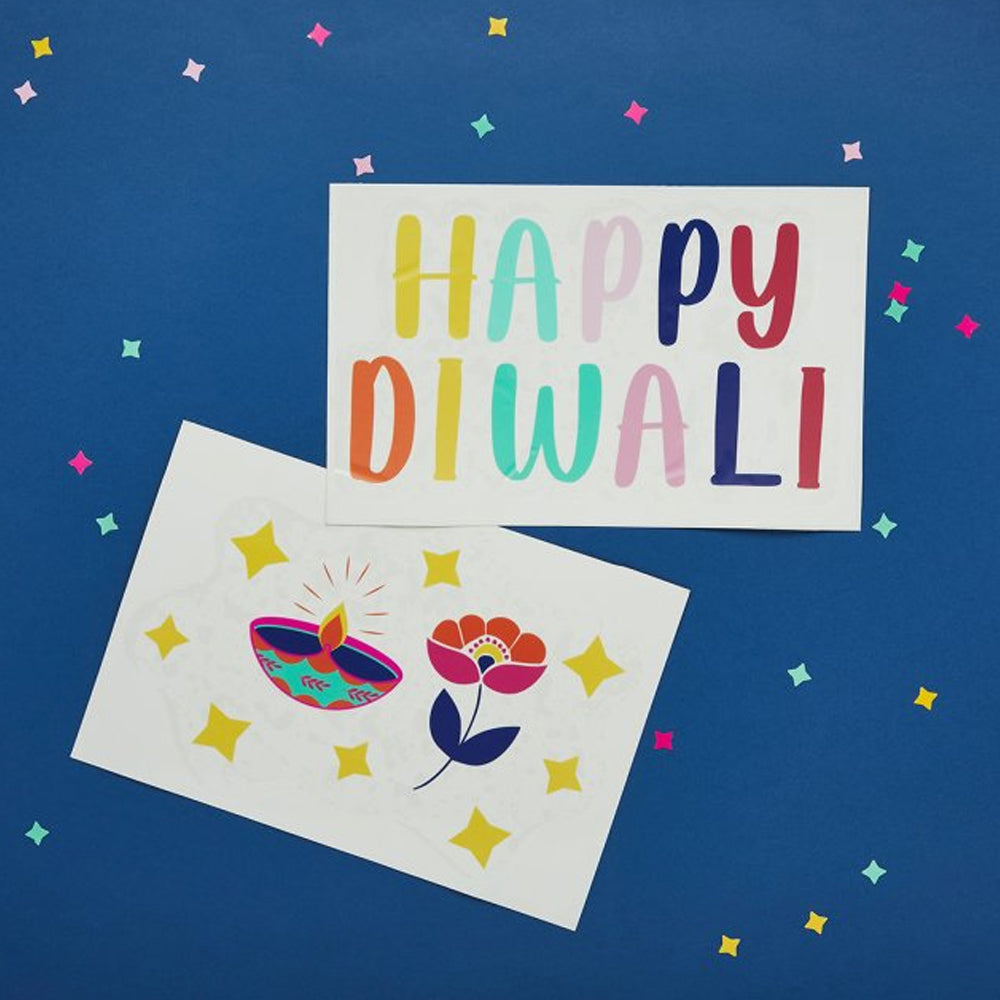 Diwali Window Cling Stickers - Pack of 2