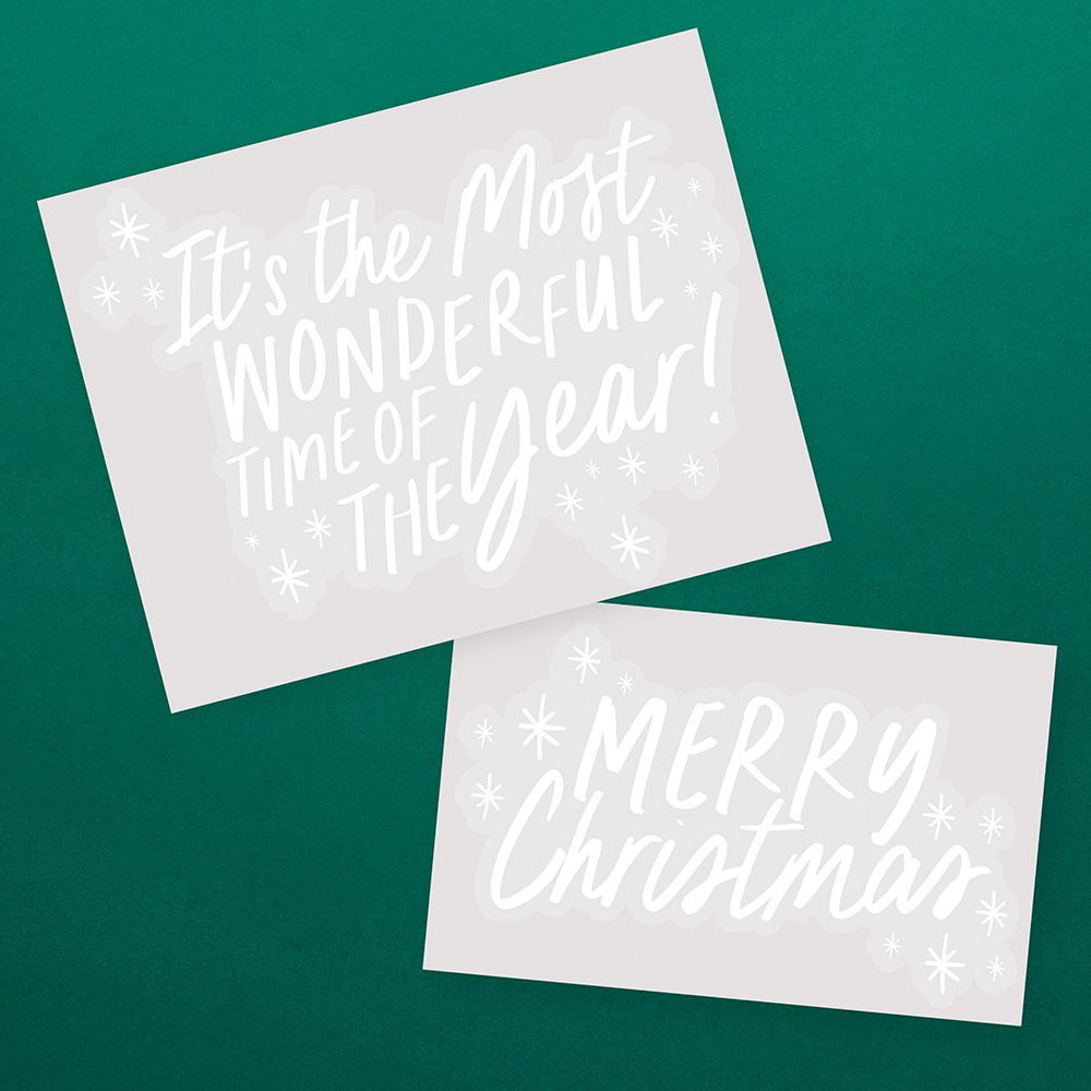 Festive Christmas Window Stickers - Pack of 2