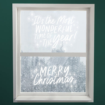 Festive Christmas Window Stickers - Pack of 2