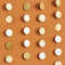 Gold Circles Hanging Backdrop - 20m - Cut To Size