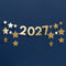 Gold Star Customisable Number or Year Card Banner - 2m
