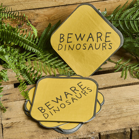 Beware Dinosaurs Paper Napkins - Pack of 16