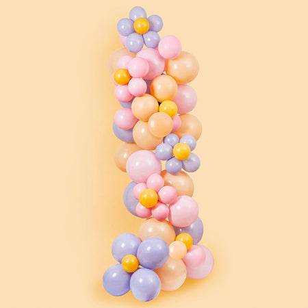 Flower Power Pastel Balloon Arch DIY Kit - 60 Balloons