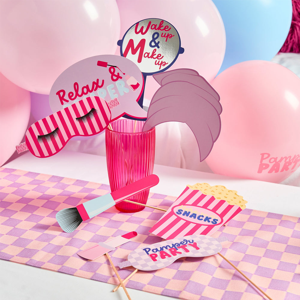 Pamper Party Photo Booth Props - Pack of 11