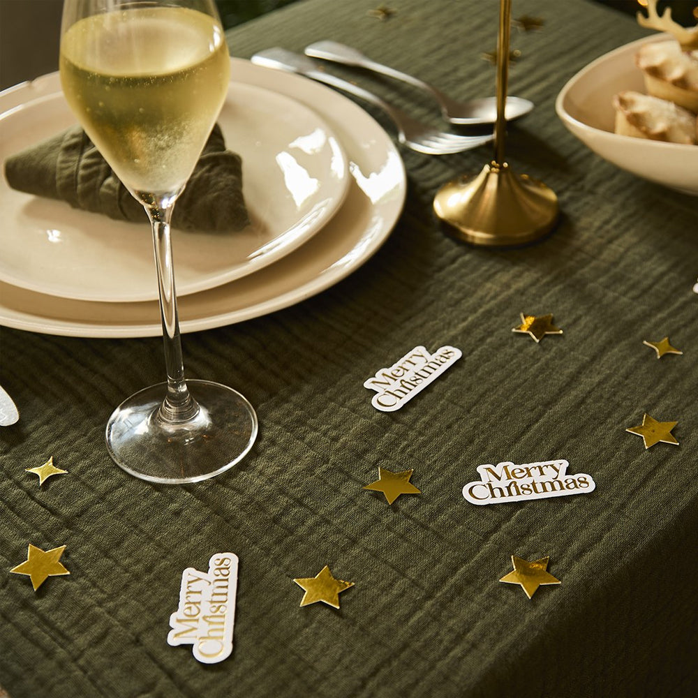 Gold Merry Christmas Confetti - 10g