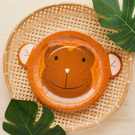 Monkey Jungle Party Paper Plates - Pack of 8