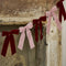Pink and Burgundy Velvet Bow Garland - 2m