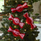 Red and Pink Honeycomb Tissue Paper Sweets Decorations - 25cm - Pack of 4